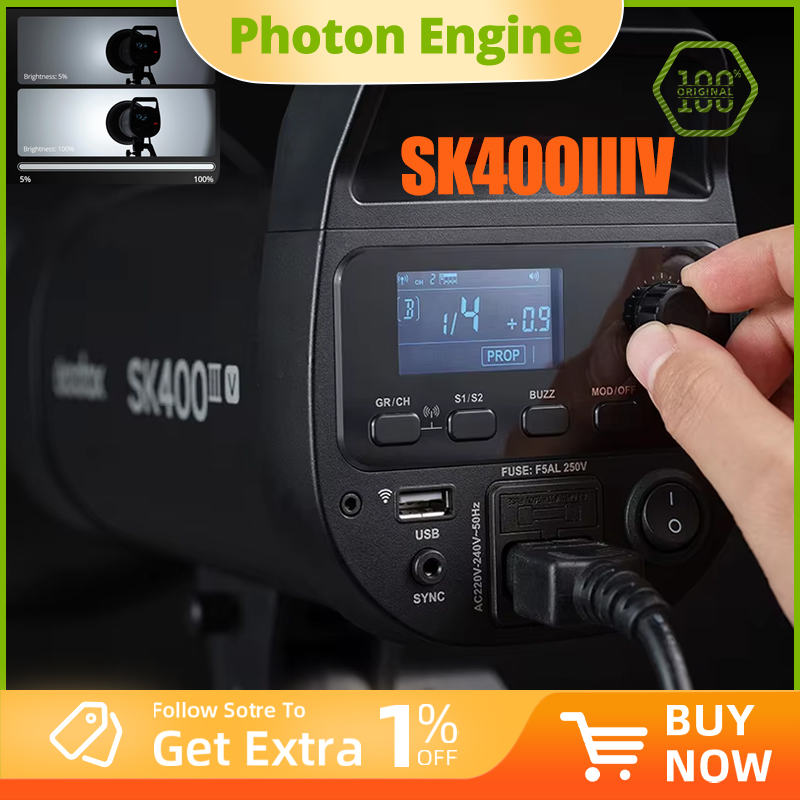 Studio Flash 400W Bowens Mount - Flash de Estudio Compacto Profesional Godox