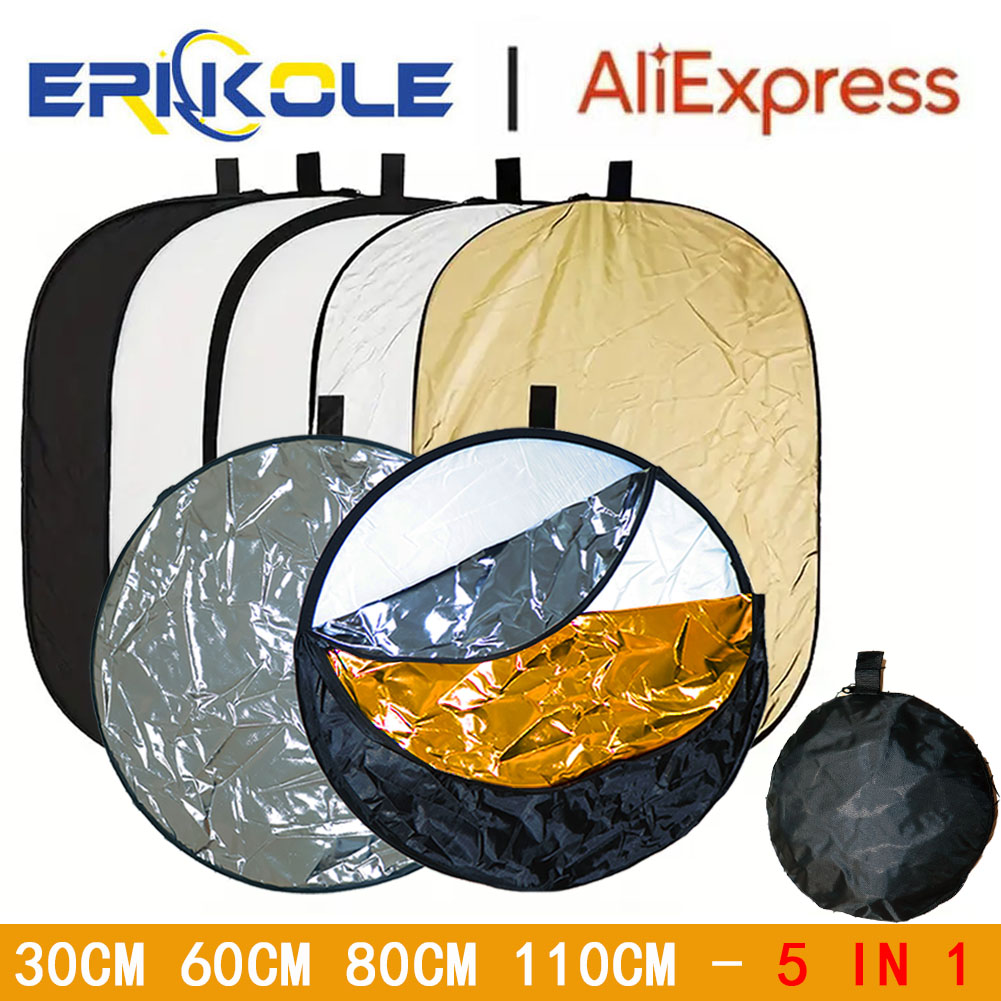 Reflector 5 In 1 110Cm - ERIKOLE Kit de reflector de fotografía