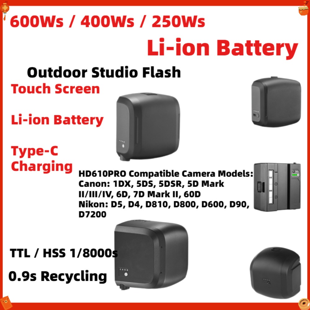 Studio Strobe Hss Ttl - Flash Estroboscópico para Exteriores JINBEI HD250/400/600MAX