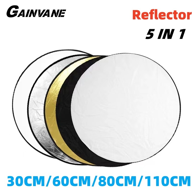 Reflector 5 In 1 110Cm - GAINVANE-Reflector de fotografía portátil 5 en