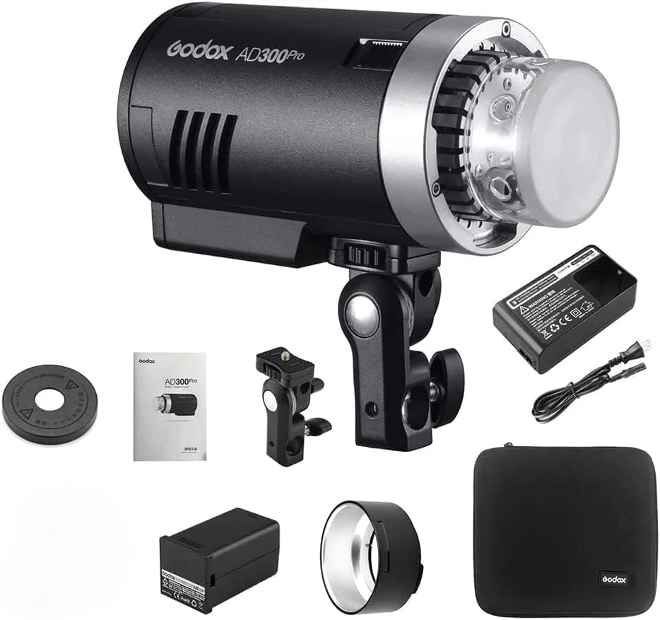 Studio Strobe Hss Ttl - Flash de Estudio Portátil Godox AD300Pro