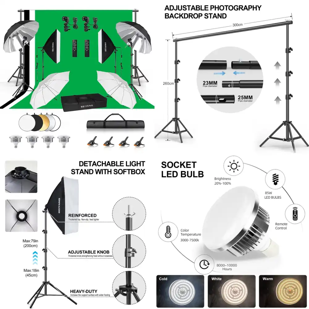 Kit de Soporte Ajustable para  - Photography Backdrop Stand Kit reseña y precio