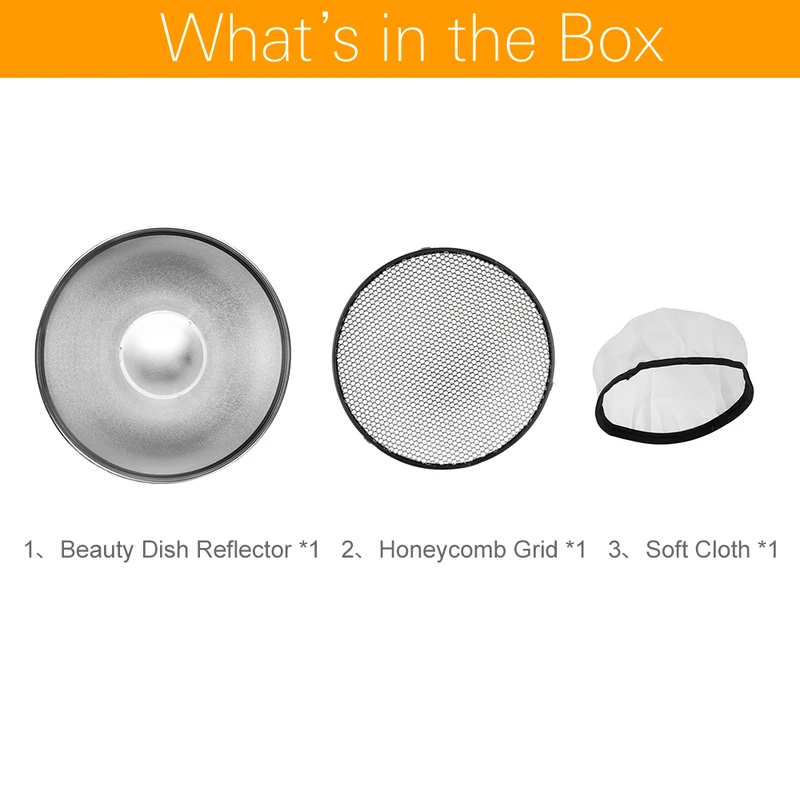 Plato reflector de belleza pla - Beauty Dish 55Cm Studio reseña y precio
