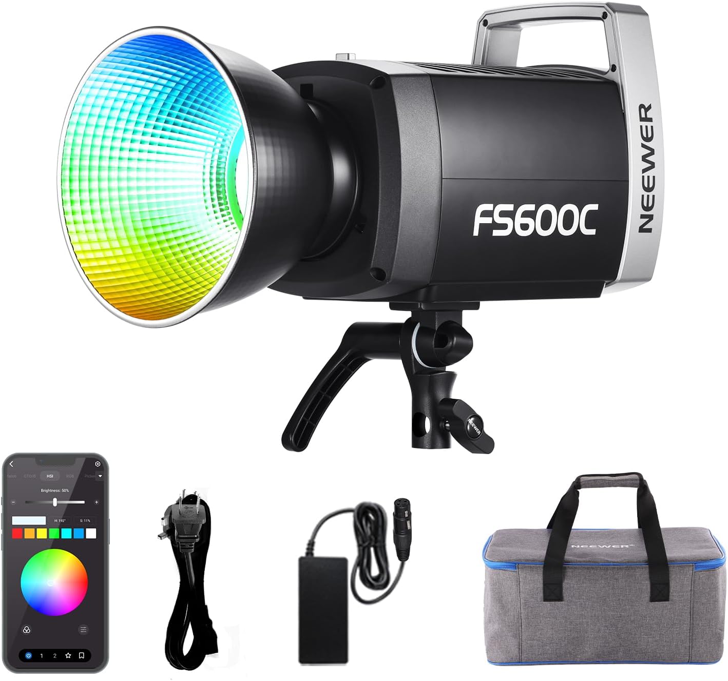 NEEWER FS600C Luz de Video LED - Studio Strobe Light 600W reseña y precio