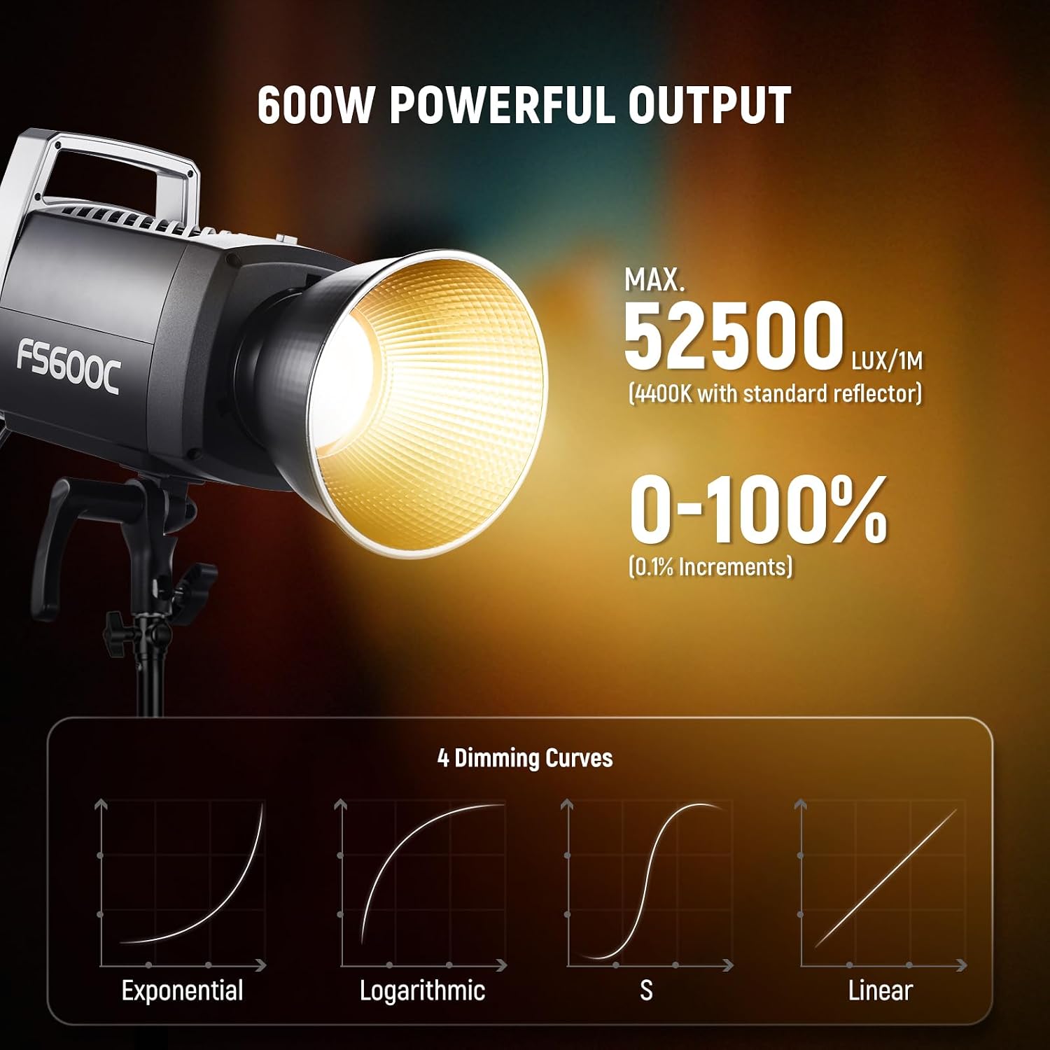 NEEWER FS600C Luz de Video LED - Studio Strobe Light 600W reseña y precio