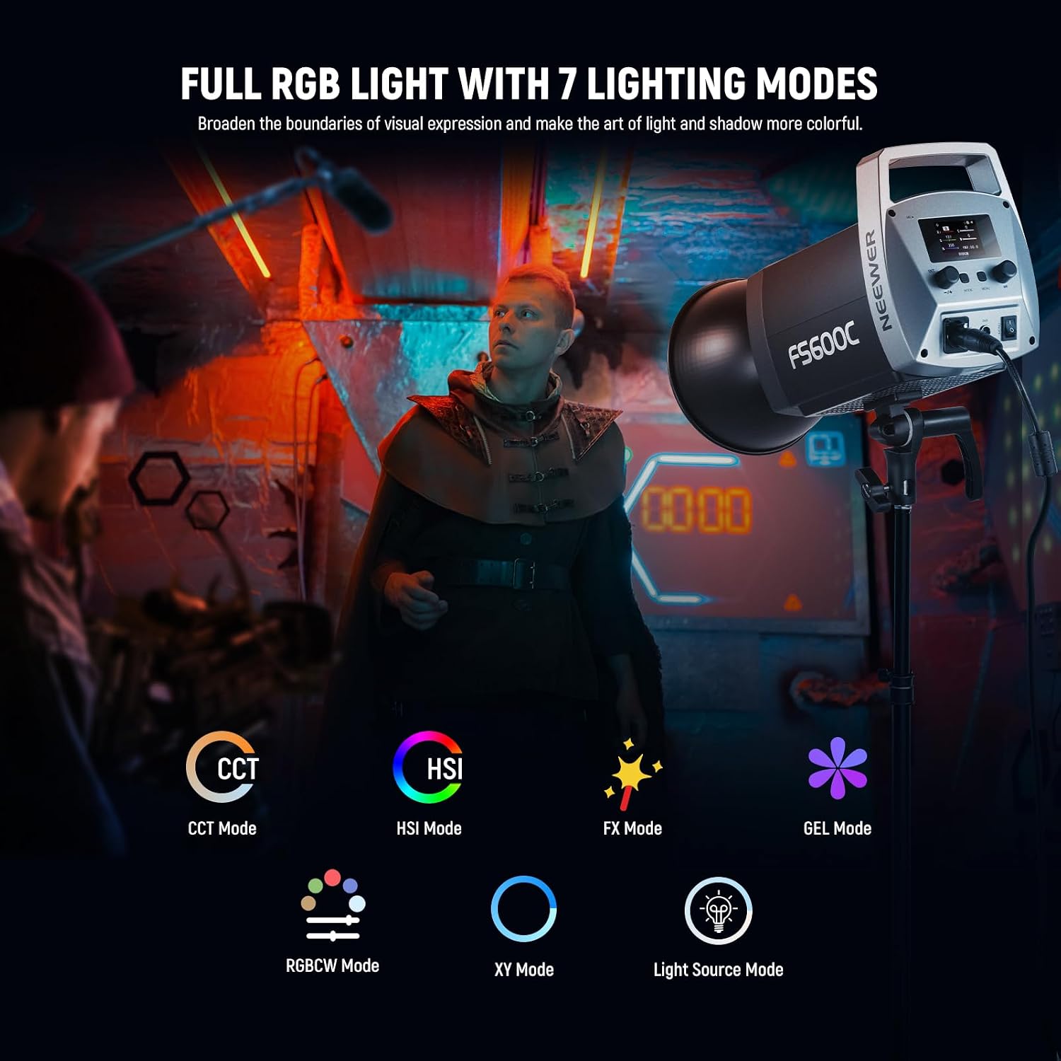 NEEWER FS600C Luz de Video LED - Studio Strobe Light 600W reseña y precio