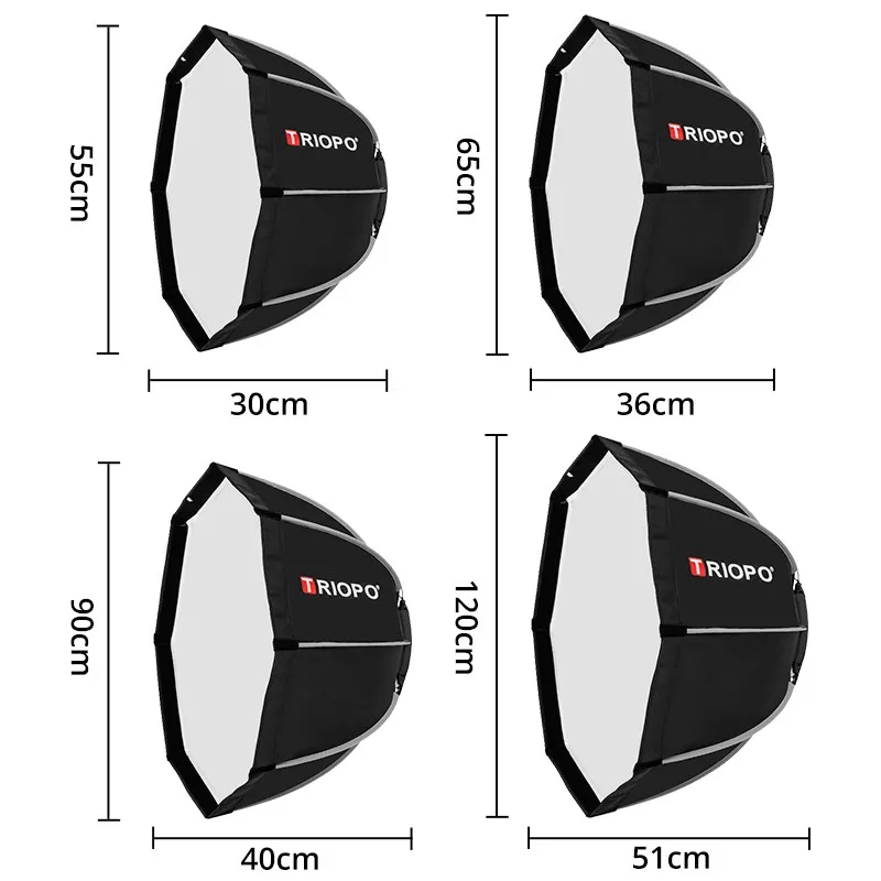 Triopo Softbox Octagonal de 55 - Softbox 120Cm Octagon reseña y precio