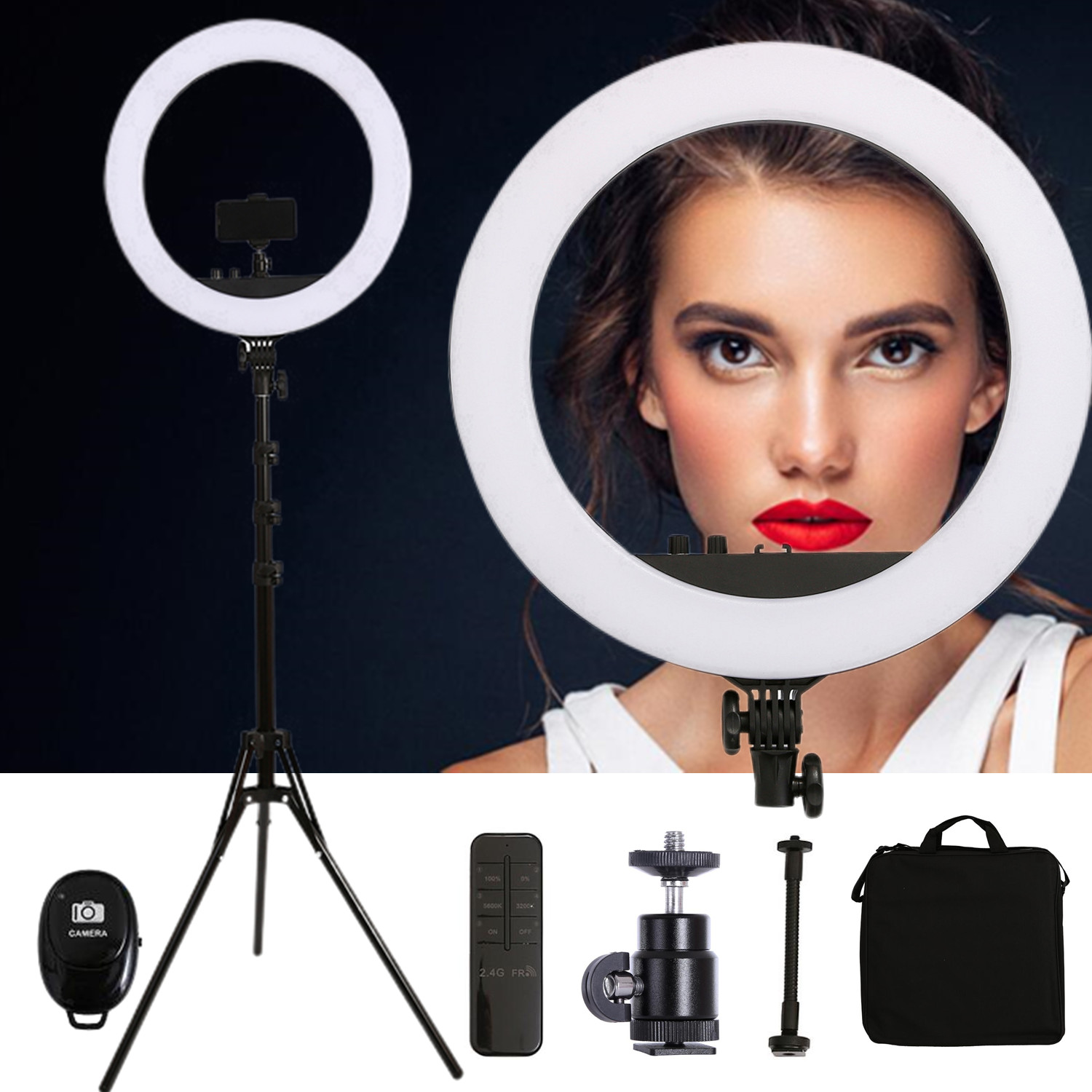 Anillo de luz LED para estudio - Ring Light 18 Inch Studio reseña y precio