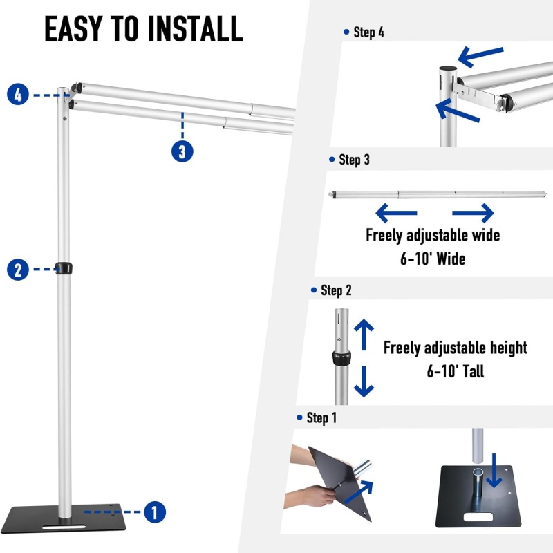 Sistema de soporte de marco de - Photography Backdrop Stand Kit reseña y precio