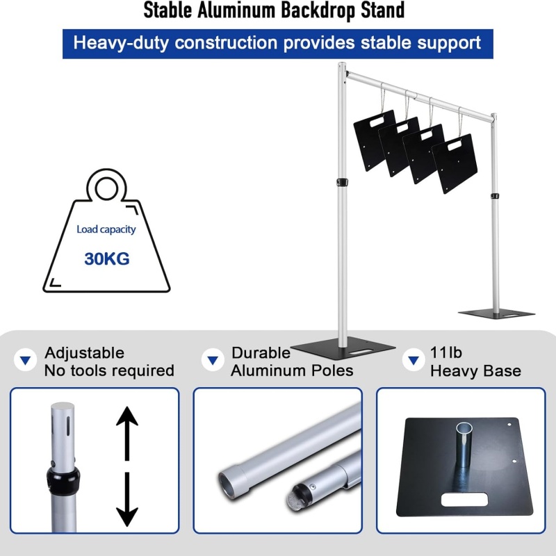 Sistema de soporte de marco de - Photography Backdrop Stand Kit reseña y precio