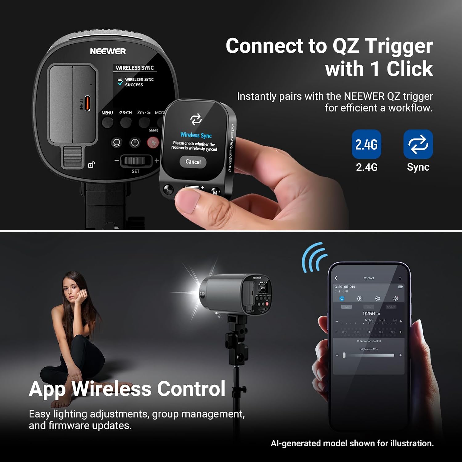 NEEWER 120Ws, flash estroboscó - Studio Strobe Hss Ttl reseña y precio