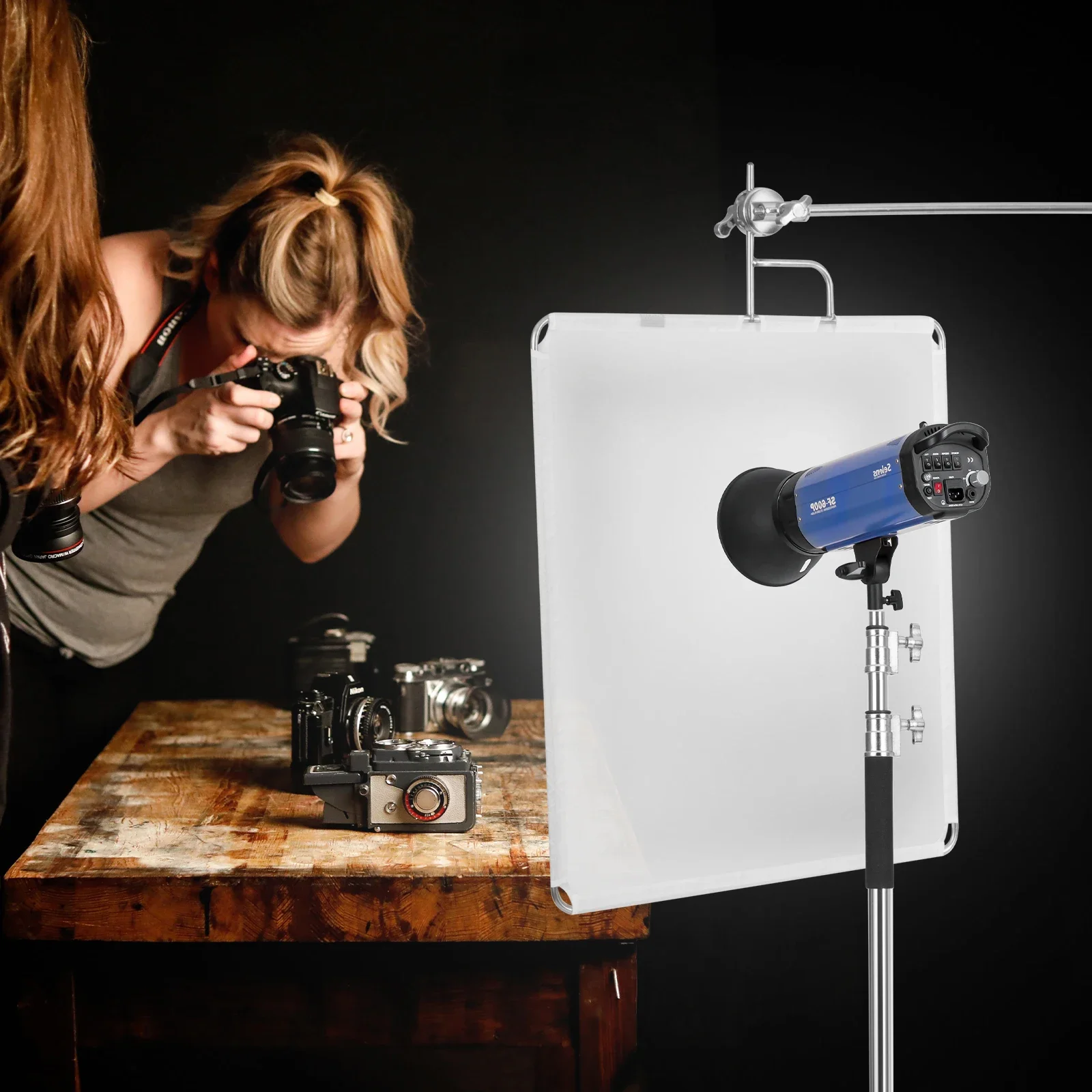 Soporte en C Selens para estud - Studio Light Stand 3M Heavy Duty reseña y precio