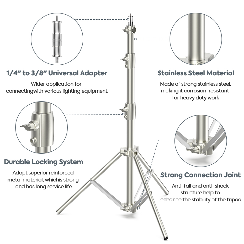 Trípode de luz de alta resiste - Studio Light Stand 3M Heavy Duty reseña y precio