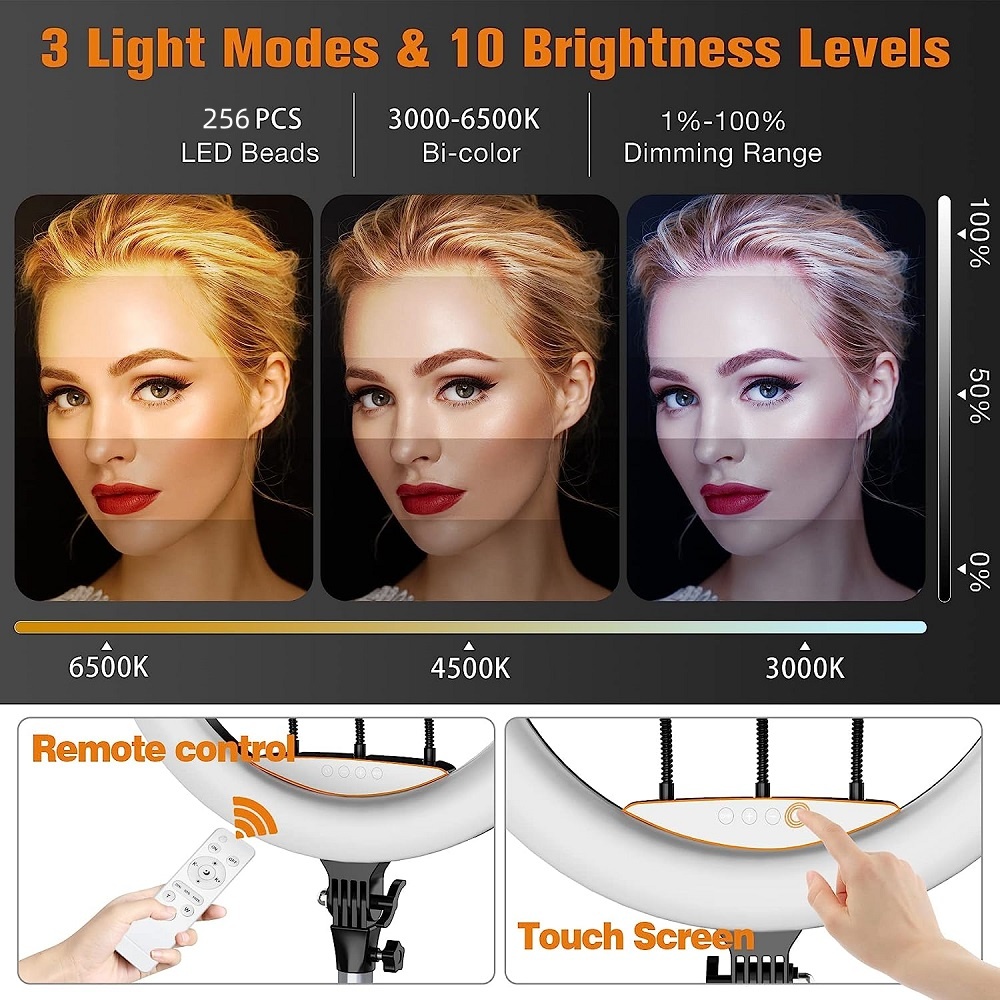 Lámpara de estudio fotográfico - Ring Light 18 Inch Studio reseña y precio