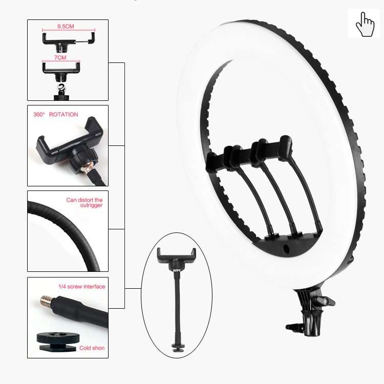 HQ-18N - Aro de Luz LED de 18  - Ring Light 18 Inch Studio reseña y precio