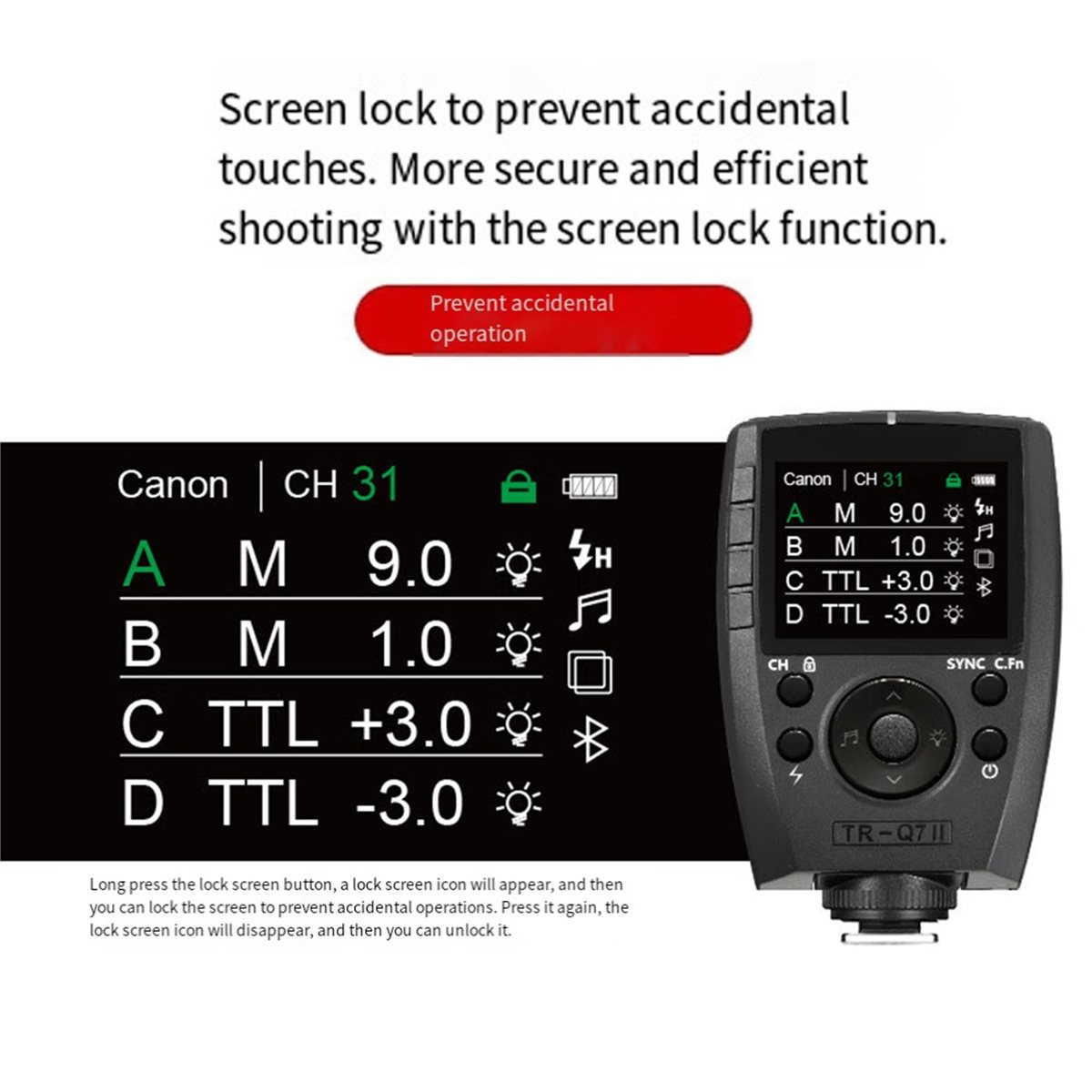 B21B TR-Q7II Transmisor Inalám - Wireless Flash Trigger 2.4G reseña y precio