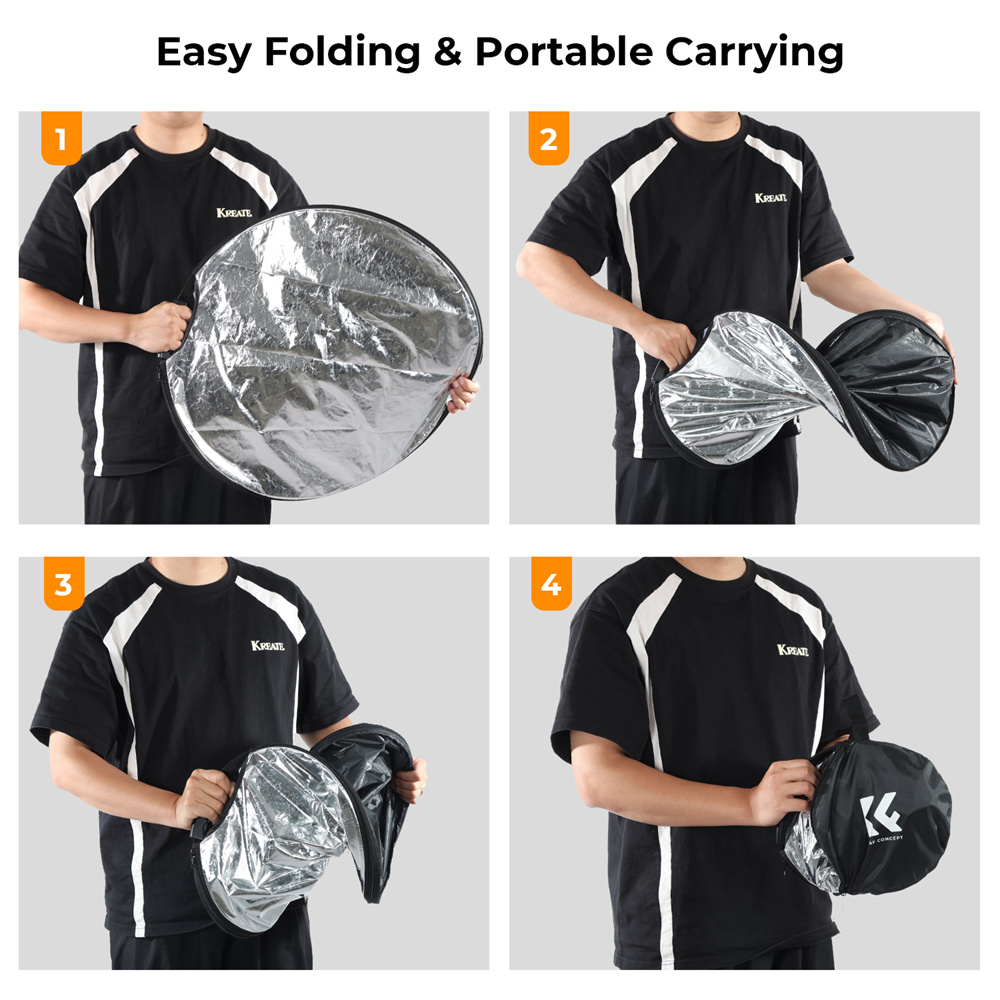 Reflector de Luz 5 en 1 K&F CO - Reflector 5 In 1 110Cm reseña y precio