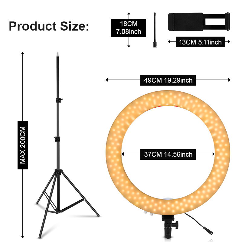 Anillo de luz de 18 pulgadas c - Ring Light 18 Inch Studio reseña y precio