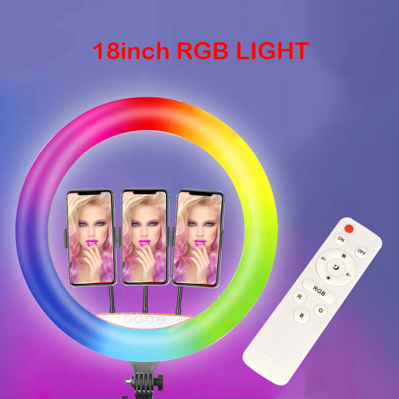 Aro de luz RGB de 18 pulgadas  - Ring Light 18 Inch Studio reseña y precio