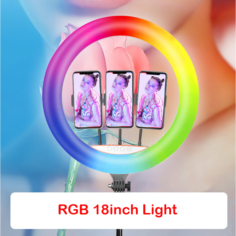 Aro de luz RGB de 18 pulgadas  - Ring Light 18 Inch Studio reseña y precio
