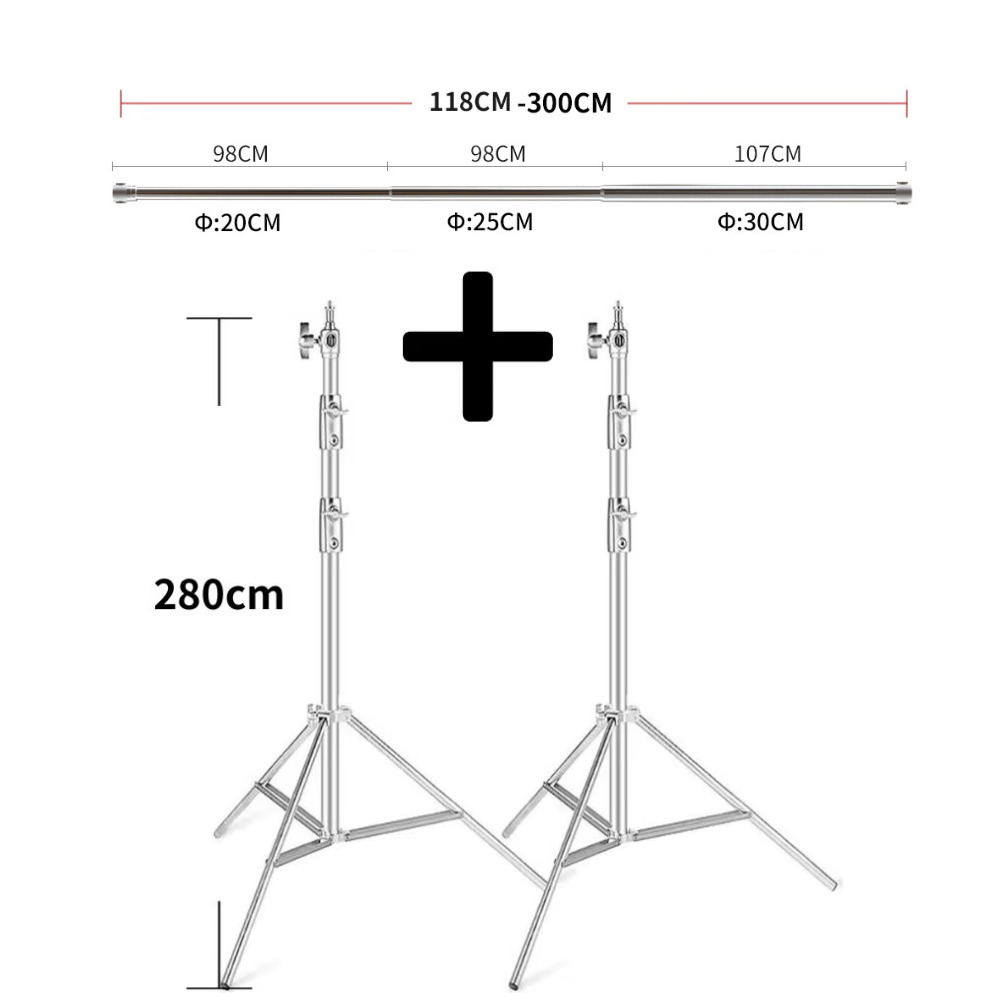 Barra transversal telescópica  - Photography Backdrop Stand Kit reseña y precio