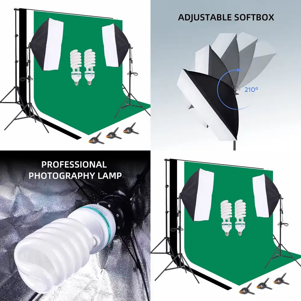 Equipo de estudio fotográfico: - Photography Backdrop Stand Kit reseña y precio