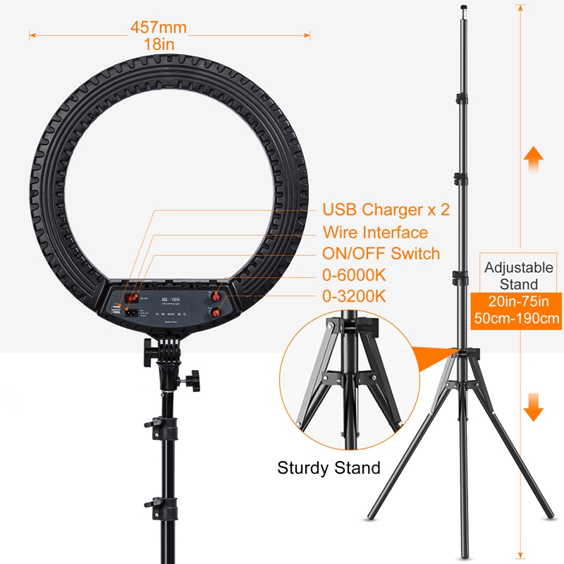 Anillo de luz de 18 pulgadas c - Ring Light 18 Inch Studio reseña y precio