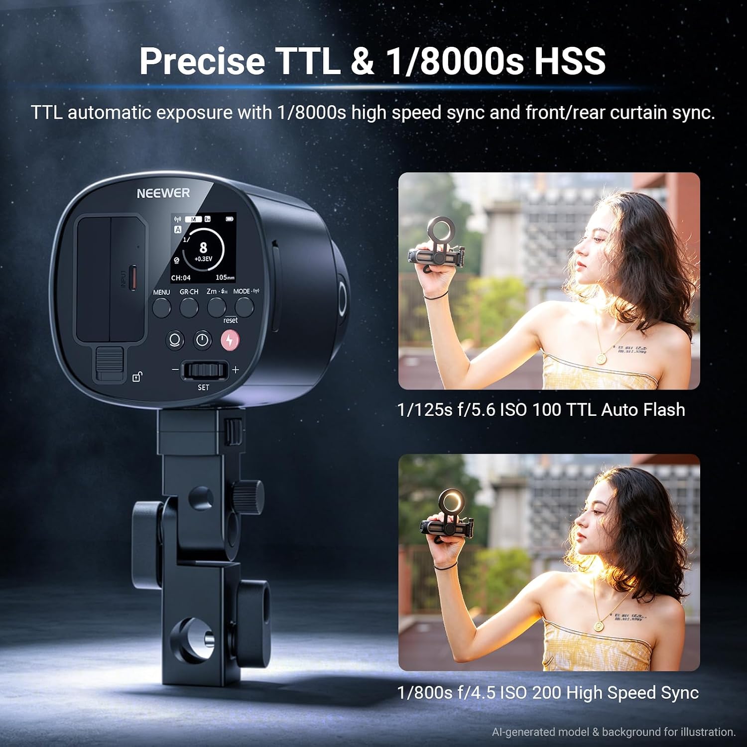 Flash Estroboscópico para Exte - Studio Strobe Hss Ttl reseña y precio