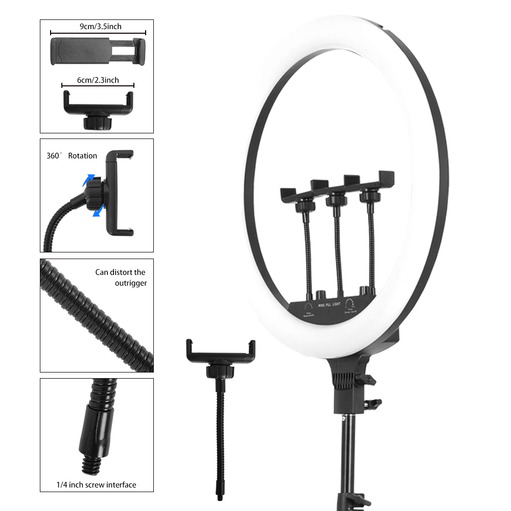 Anillo de luz RGB de 18 pulgad - Ring Light 18 Inch Studio reseña y precio