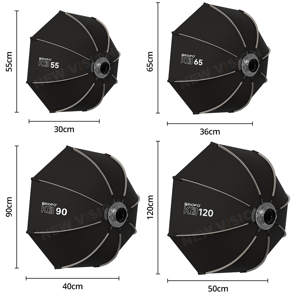 TRIOPO K3 Series 55cm 65cm 90c - Softbox 120Cm Octagon reseña y precio