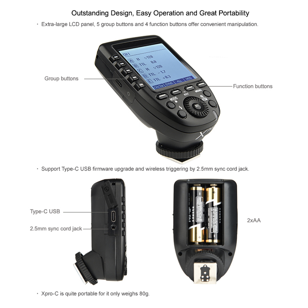 Disparadores de flash inalámbr - Wireless Flash Trigger 2.4G reseña y precio