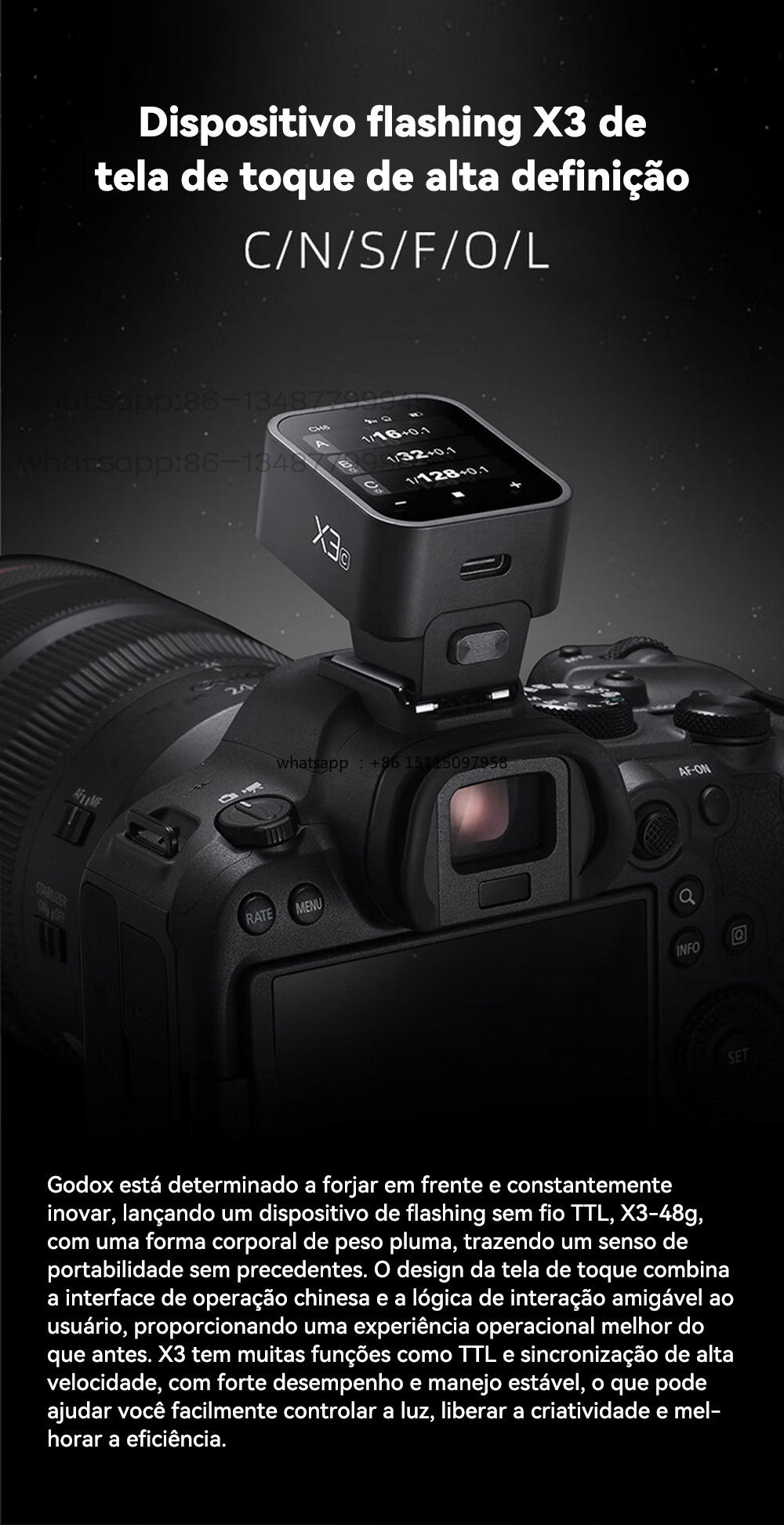 Godox X3 TTL HSS 2.4G Transmis - Wireless Flash Trigger 2.4G reseña y precio