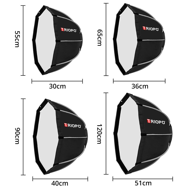 Triopo K2 120cm 90cm 65cm 55cm - Softbox 120Cm Octagon reseña y precio