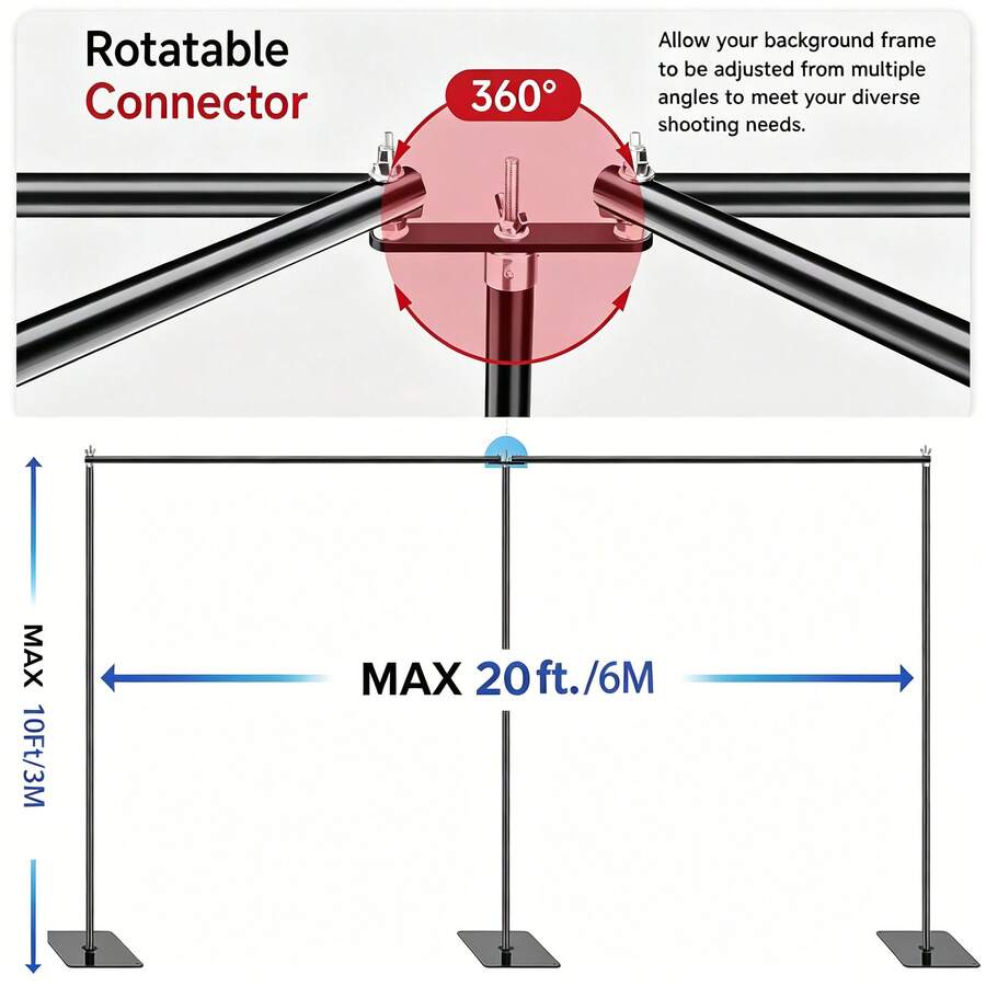 Arco y soporte para telón de f - Photography Backdrop Stand Kit reseña y precio