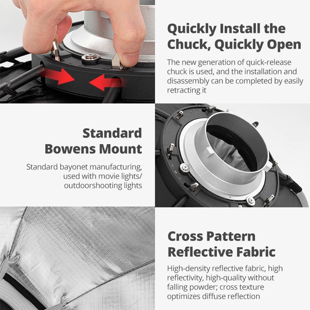 TRIOPO 55cm 65cm 90cm 120cm Fo - Softbox 120Cm Octagon reseña y precio
