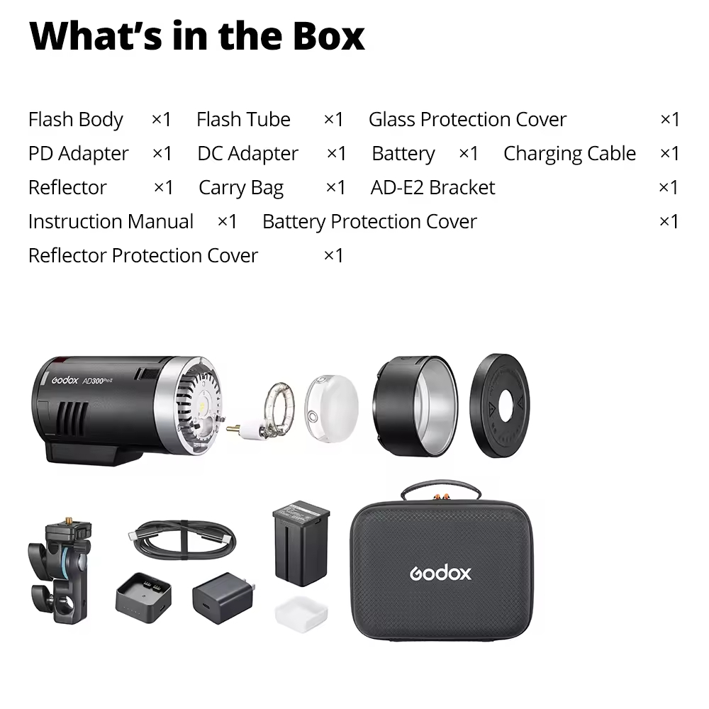 Godox AD300 ProII 300W TTL HSS - Studio Strobe Hss Ttl reseña y precio